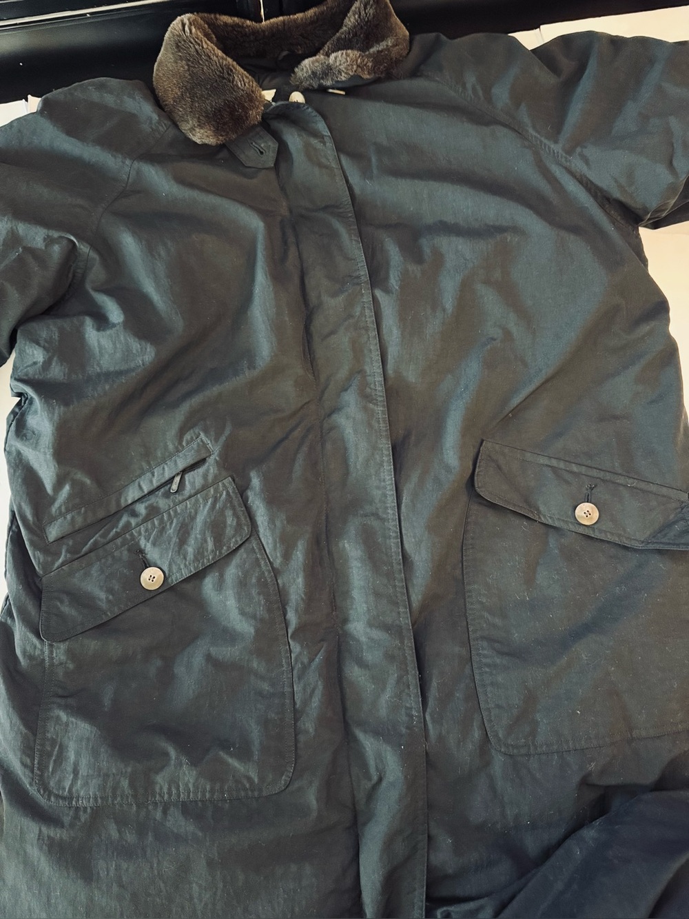 Eddie Bauer Women’s Black Goose Down Full Length Winter Parka, Long Coat- size L - Picture 9 of 14